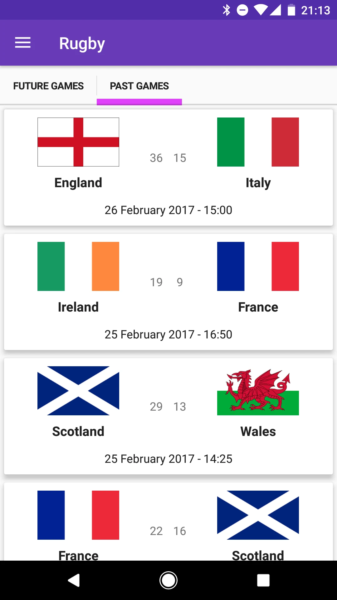 Fantasy Rugby screenshot