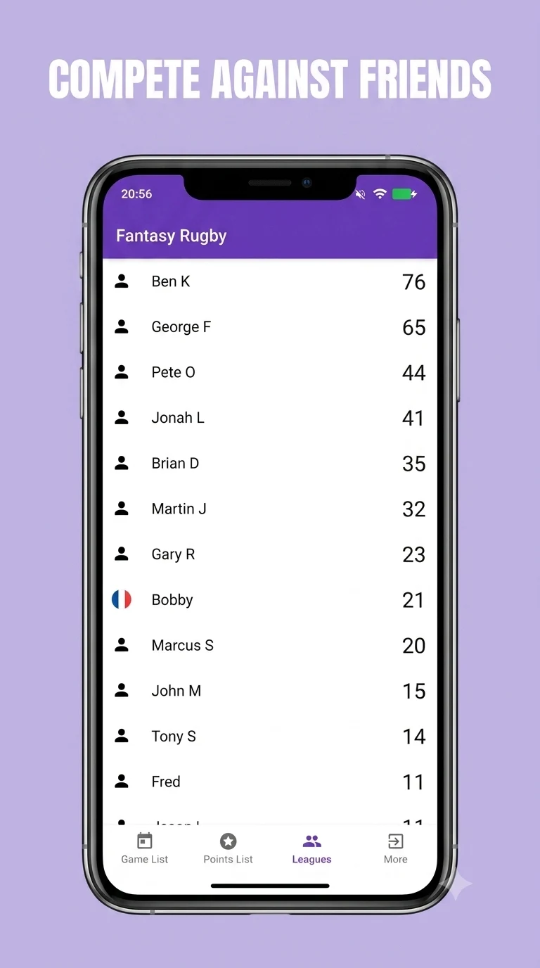 Fantasy Rugby screenshot